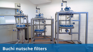 Nutsche filters for reactors and pilot plants