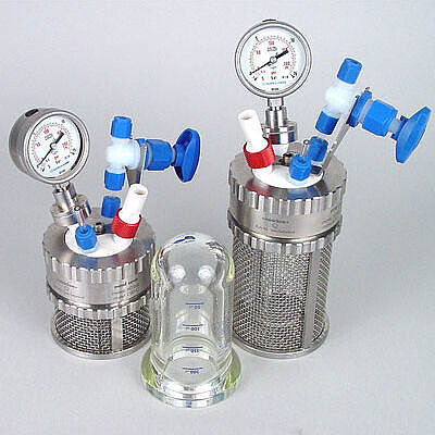 miniclave inert with interchangeable glass pressure vessels