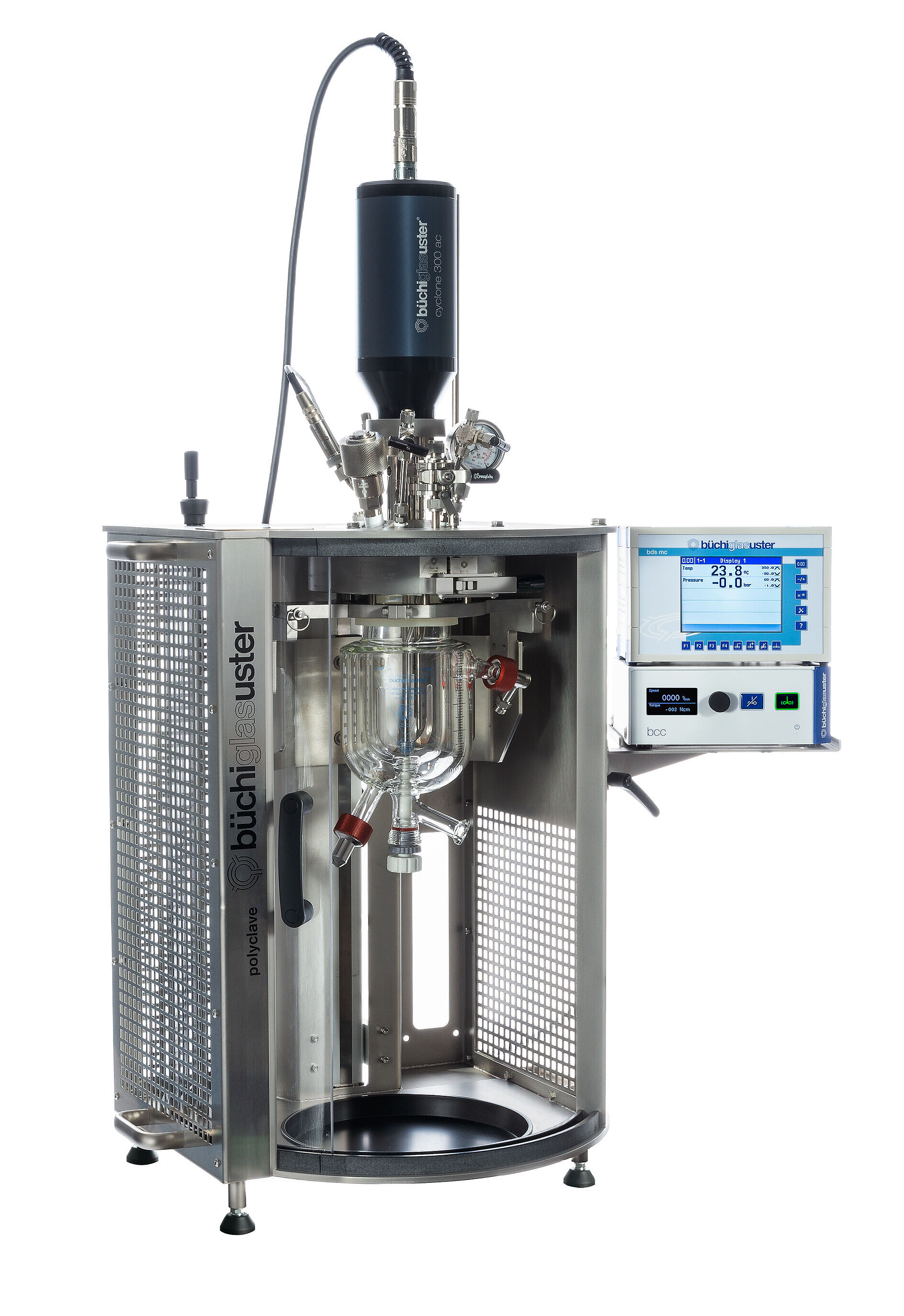 polyclave® 实验室压力反应釜 有升降器和快速开合装置 可用不锈钢和玻璃的反应釜体